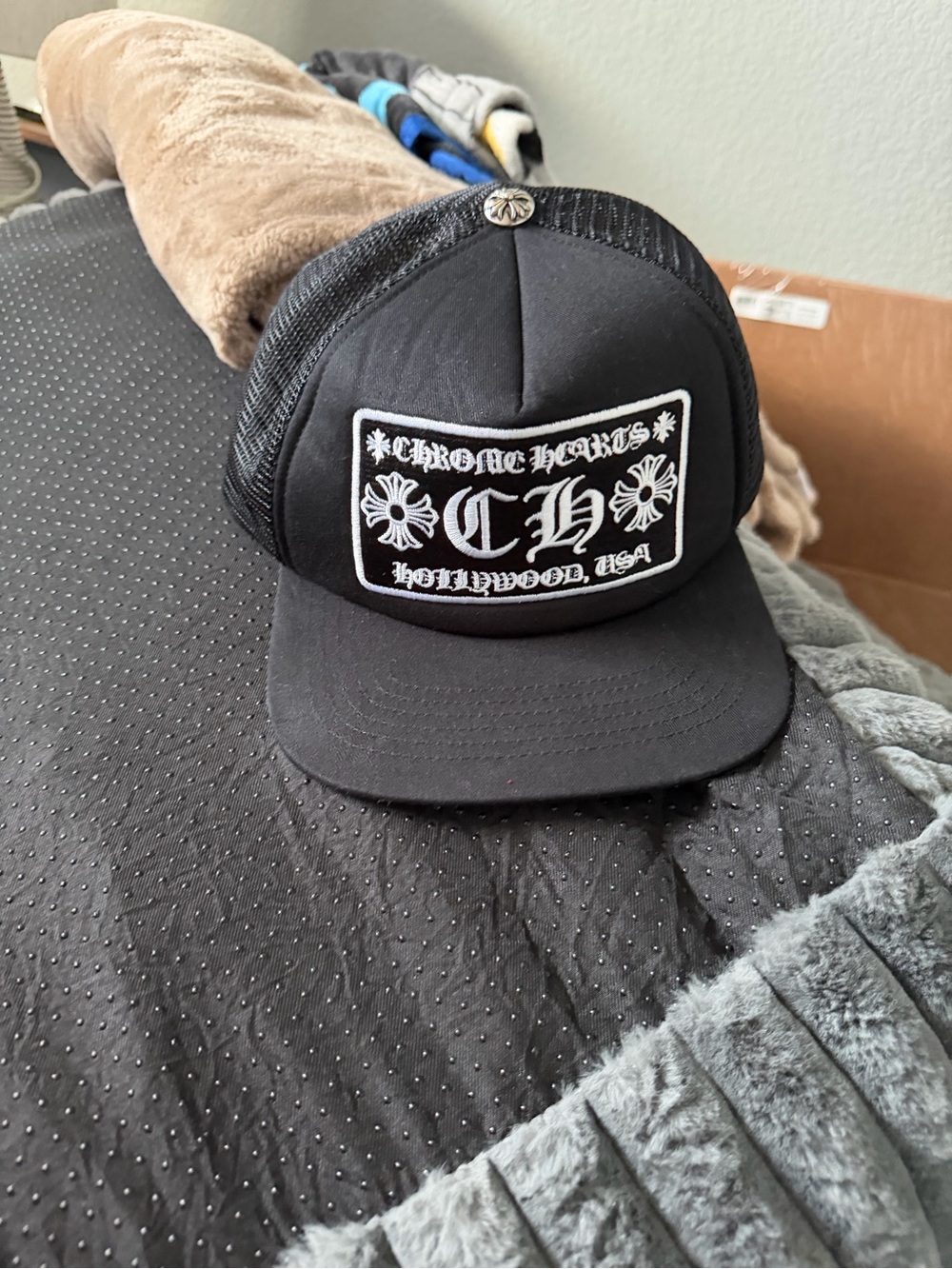 Ch black Logo Trucker Hat